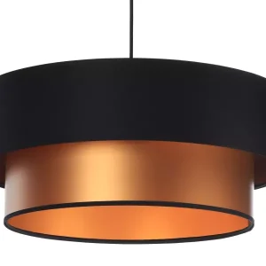 Lampa wisząca DOUBLE BLACK 50 miedziana/czarna 391181