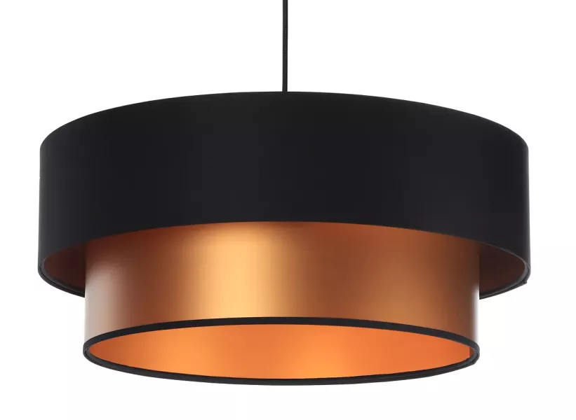 Lampa wisząca DOUBLE BLACK 60 miedziana/czarna 391457