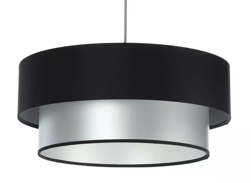 Lampa wisząca DOUBLE BLACK 60 srebrna/czarna 391658