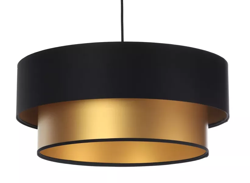 Lampa wisząca DOUBLE BLACK 60 złota/czarna 391350