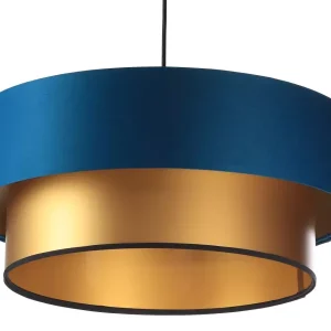Lampa wisząca DOUBLE BLUE 40 granatowa/złota 391401 Lampa wisząca DOUBLE BLUE 40 granatowa/złota 391401