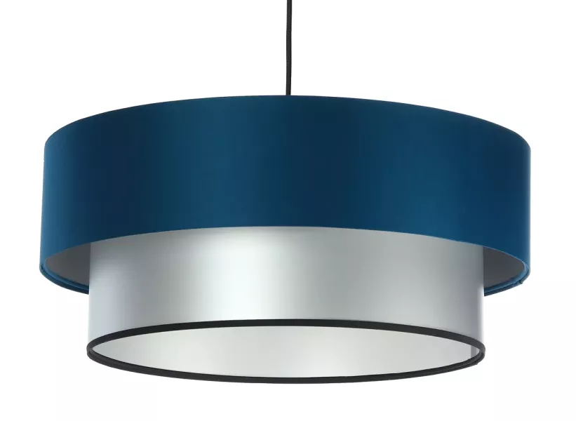 Lampa wisząca DOUBLE BLUE 60 granatowa/srebrna 391666
