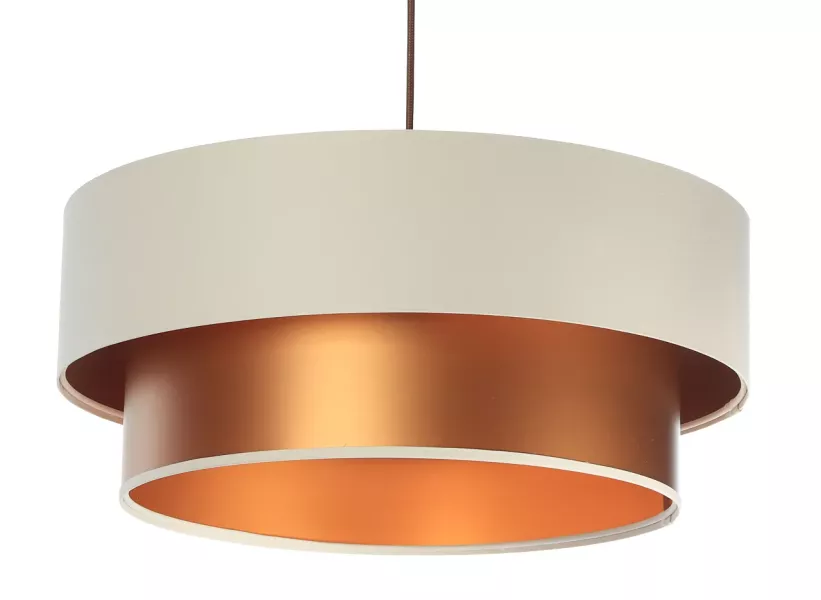 Lampa wisząca DOUBLE CREAM 50 kremowa/miedziana 391671