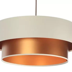 Lampa wisząca DOUBLE CREAM 60 kremowa/miedziana 391201 Lampa wisząca DOUBLE CREAM 60 kremowa/miedziana 391201