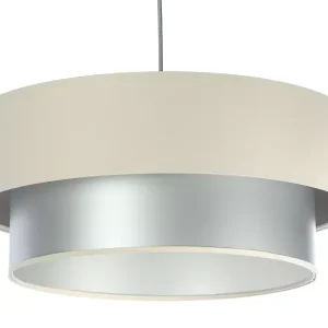 Lampa wisząca DOUBLE CREAM 60 kremowa/srebrna 391584 Lampa wisząca DOUBLE CREAM 60 kremowa/srebrna 391584