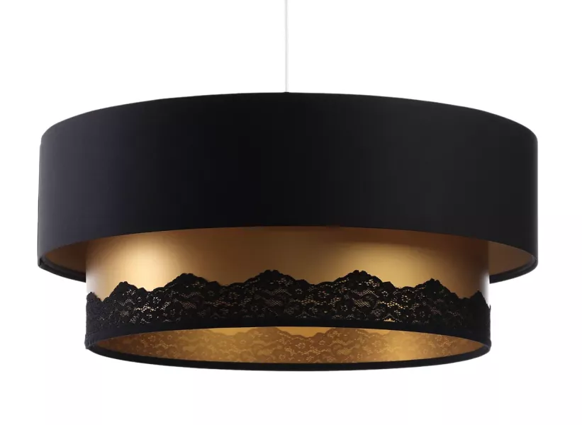 Lampa wisząca DOUBLE ELEGANT 60 czarna/złota 391392