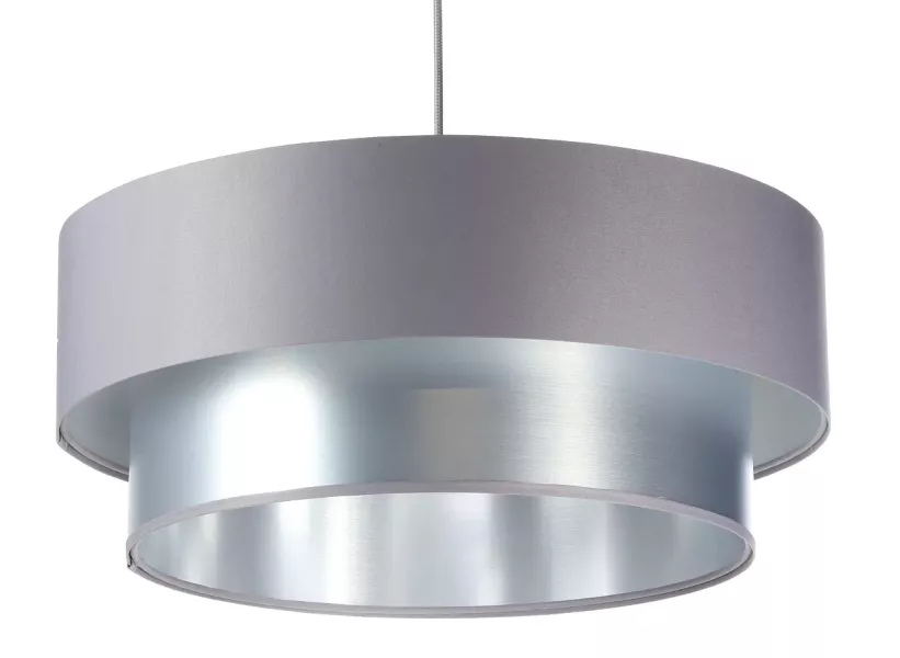 Lampa wisząca DOUBLE GRAY 40 szara/srebrna 391326