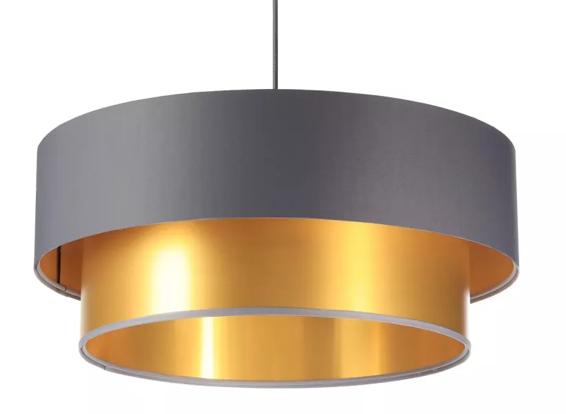Lampa wisząca DOUBLE GRAY 40 szara/złota 391477
