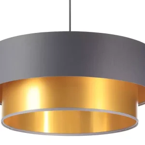 Lampa wisząca DOUBLE GRAY 60 szara/złota 391300