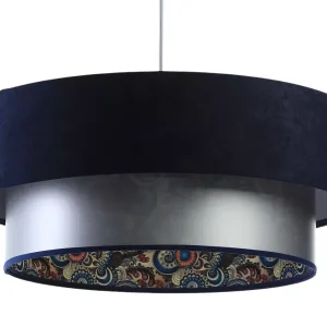 Lampa wisząca DOUBLE MIX 60 granatowa/srebrna 391616 Lampa wisząca DOUBLE MIX 60 granatowa/srebrna 391616