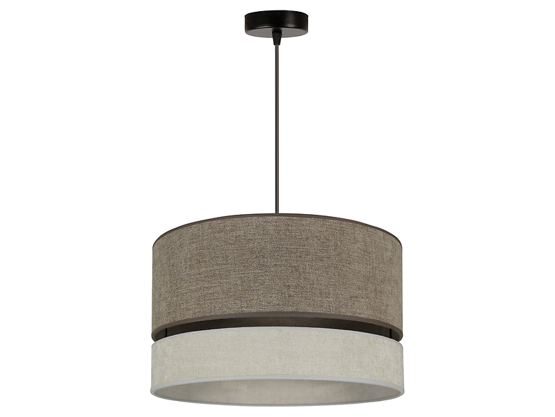 Lampa wisząca Double tkaninowa brązowa 333561