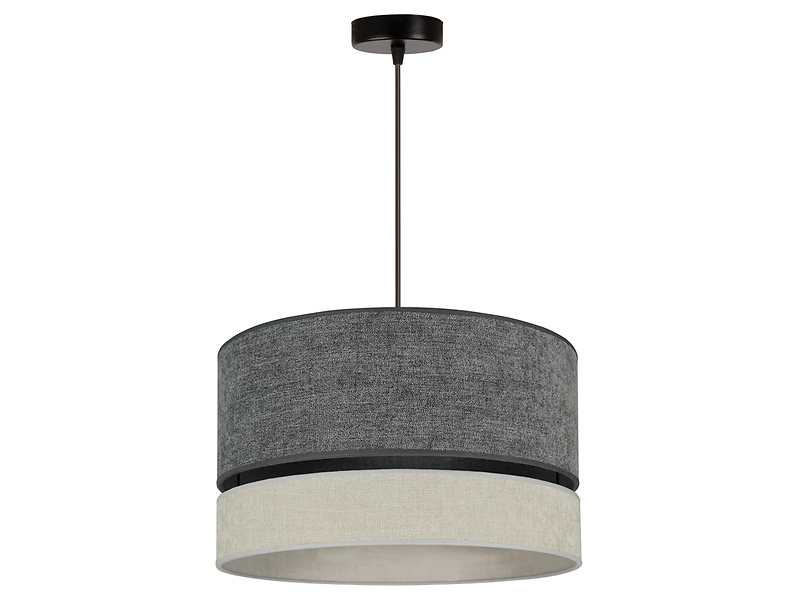 Lampa wisząca Double tkaninowa szara 333563