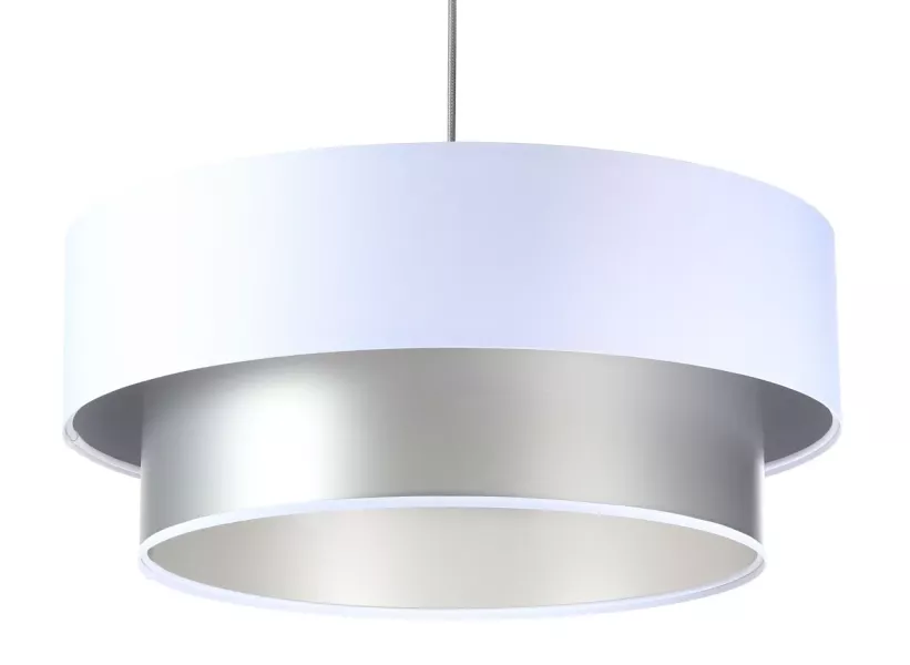 Lampa wisząca DOUBLE WHITE 40 biała/srebrna 391669