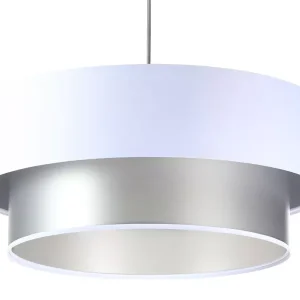 Lampa wisząca DOUBLE WHITE 50 biała/srebrna 391508