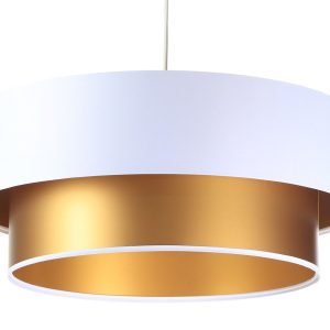 Lampa wisząca DOUBLE WHITE 50 biała/złota 142790