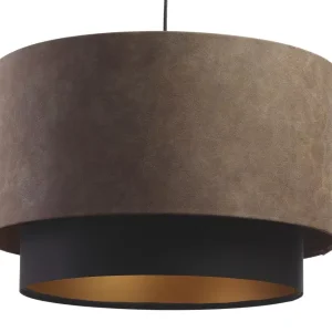 Lampa wisząca DOUBLE ZAMSZ 50 brązowa/czarna 391444