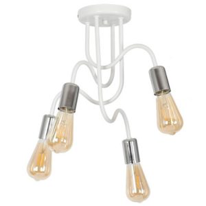 Lampa wisząca Dow biały mat-chromowana 4xE27x15W IP20 Luminex 1030151 Lampa wisząca Dow biały mat-chromowana 4xE27x15W IP20 Luminex 1030151