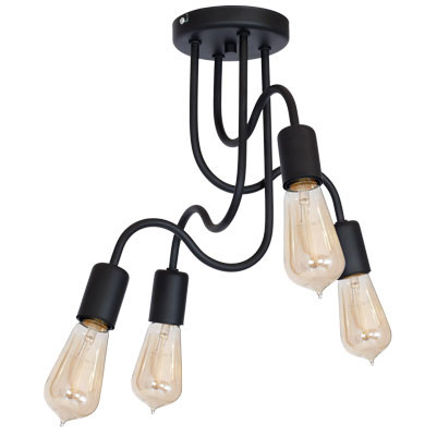 Lampa wisząca Dow czarny mat 4xE27x15W wym:42x46x46cm IP20 Luminex 1030165