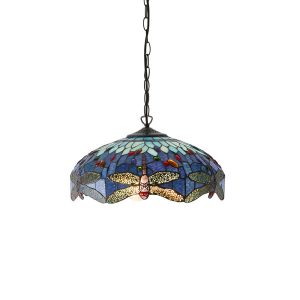 Lampa wisząca DRAGONFLY BLUE ważki multikolor 3xE27x40W IP20 Tiffany 988588