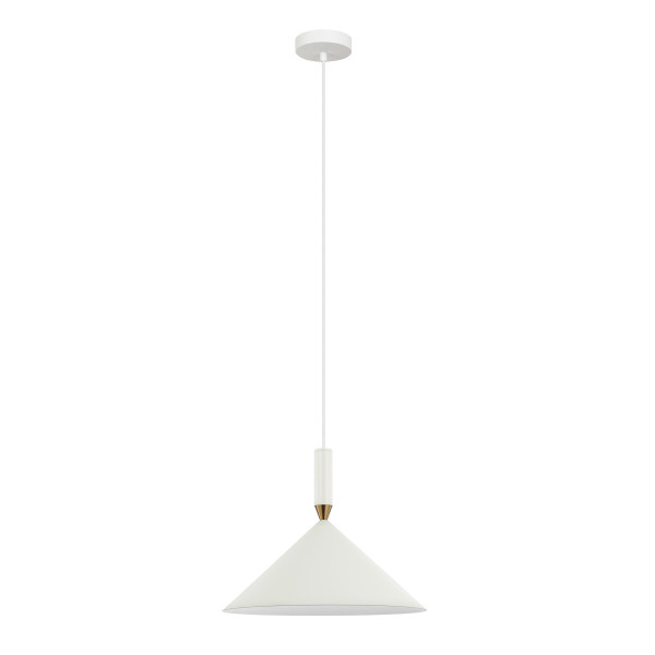 Lampa wisząca Drello stożek biała 1xE27x40W wym:102x35x35cm IP20 Italux 989799