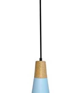 Lampa wisząca drewniana-niebieska FARO 1xE27x40W wym: 90x15x15 cm Candellux 924118