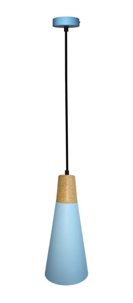 Lampa wisząca drewniana-niebieska FARO 1xE27x40W wym: 90x15x15 cm Candellux 924118