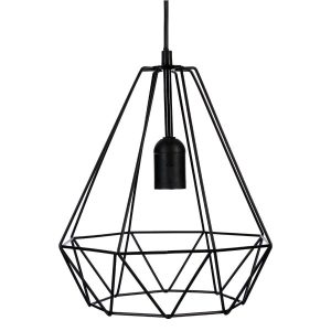 LAMPA WISZĄCA Drim czarna geometryczny abażur ŻELAZNA 438632