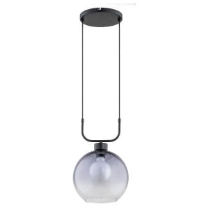 Lampa wisząca DRON barwiony szklany klosz czarna 1xE27x15W IP20 Alfa 1025266