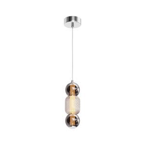 Lampa wisząca Drop chromowana przezroczysta LED 1x16W 3000K 2000lm Maytoni 849249