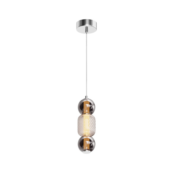 Lampa wisząca Drop chromowana przezroczysta LED 1x16W 3000K 2000lm Maytoni 849249
