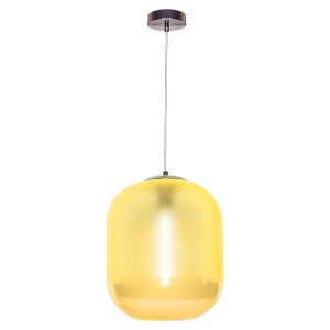 Lampa wisząca Drops metalowa zółta 190804