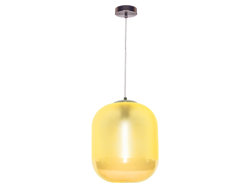 Lampa wisząca Drops metalowa zółta 190804
