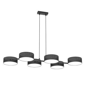 Lampa wisząca DRUMZ czarna 6xE14x15W wym:120x100x46cm IP20 Emibig 991243
