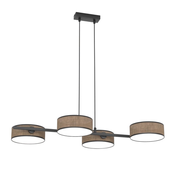 Lampa wisząca DRUMZ czarno-brązowa 4xE14x15W wym:120x80x46cm IP20 Emibig 991289