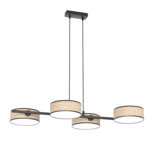 Lampa wisząca DRUMZ czarno-brązowa 4xE14x15W wym:120x80x46cm IP20 Emibig 991260