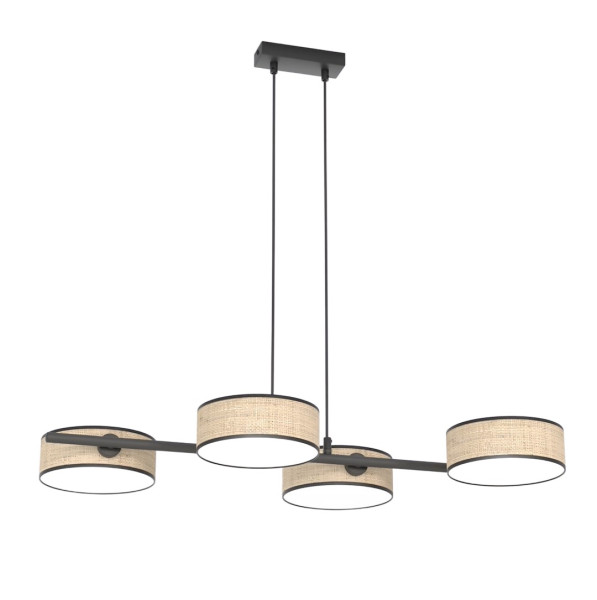 Lampa wisząca DRUMZ czarno-brązowa 4xE14x15W wym:120x80x46cm IP20 Emibig 991260