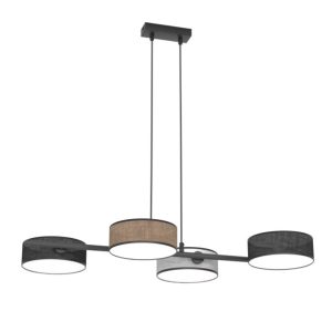 Lampa wisząca DRUMZ czarno-brązowo-szara 4xE14x15W IP20 Emibig 991251 Lampa wisząca DRUMZ czarno-brązowo-szara 4xE14x15W IP20 Emibig 991251