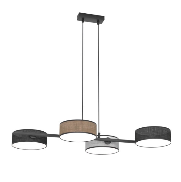 Lampa wisząca DRUMZ czarno-brązowo-szara 4xE14x15W IP20 Emibig 991251