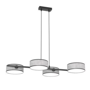 Lampa wisząca DRUMZ czarno-szara 4xE14x15W wym:120x80x46cm IP20 Emibig 991298 Lampa wisząca DRUMZ czarno-szara 4xE14x15W wym:120x80x46cm IP20 Emibig 991298