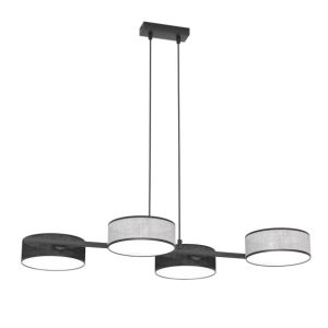 Lampa wisząca DRUMZ czarno-szara 4xE14x15W wym:120x80x46cm IP20 Emibig 991277 Lampa wisząca DRUMZ czarno-szara 4xE14x15W wym:120x80x46cm IP20 Emibig 991277