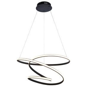 Lampa wisząca DUNE czarna LED 47,5W biały ciepły 2610lm IP20 Endon 1030101 Lampa wisząca DUNE czarna LED 47,5W biały ciepły 2610lm IP20 Endon 1030101