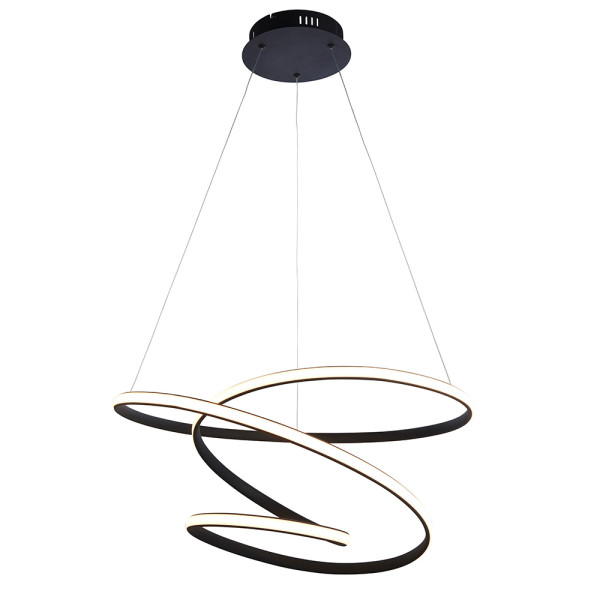 Lampa wisząca DUNE czarna LED 47,5W biały ciepły 2610lm IP20 Endon 1030101
