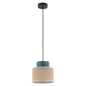 Lampa wisząca Duo Juta 160 cm tkaninowa beżowo-niebieska 266220 Lampa wisząca Duo Juta 160 cm tkaninowa beżowo-niebieska 266220