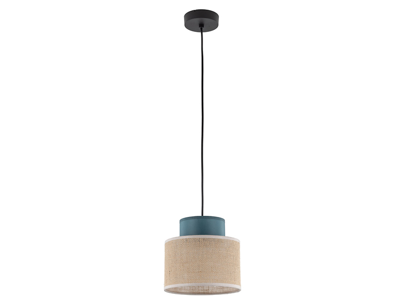 Lampa wisząca Duo Juta 160 cm tkaninowa beżowo-niebieska 266220
