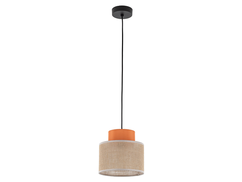 Lampa wisząca Duo Juta 160 cm tkaninowa beżowo-pomarańczowa 266218