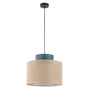 Lampa wisząca Duo Juta 170 cm tkaninowa beżowo-niebieska 266221 Lampa wisząca Duo Juta 170 cm tkaninowa beżowo-niebieska 266221