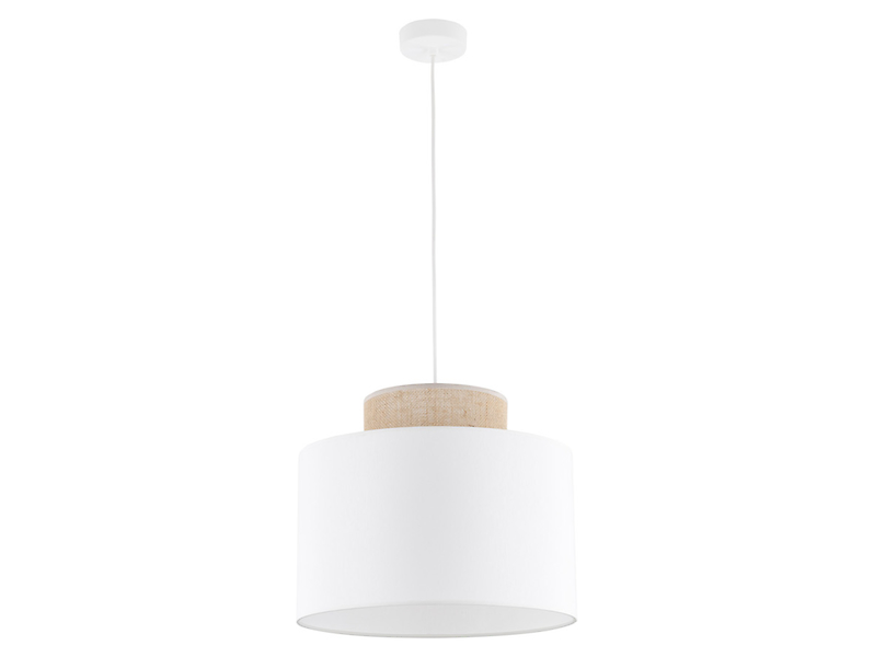 Lampa wisząca Duo Juta 170 cm tkaninowa biała 266213