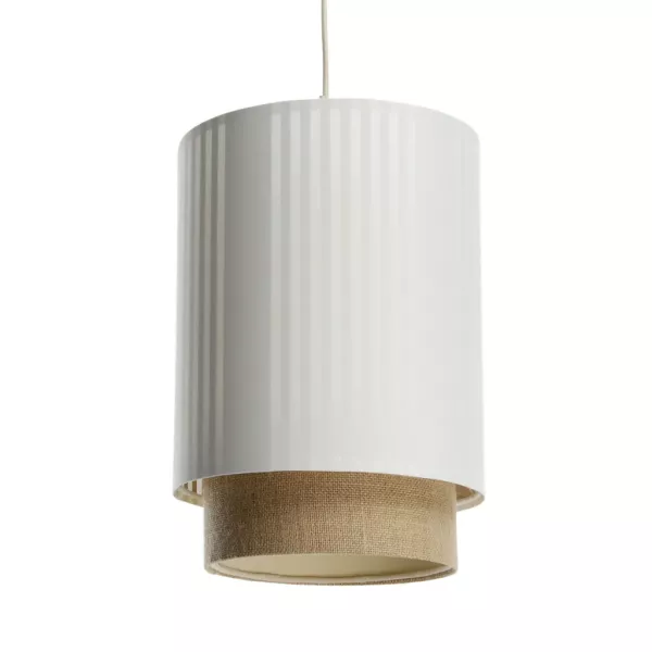 Lampa wisząca DUO LAMI LINE 25 biała/jutowa 417269