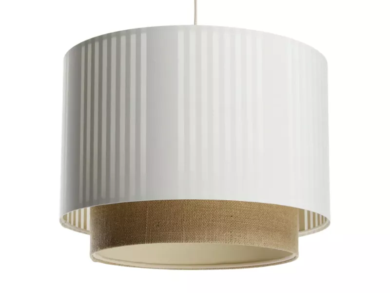 Lampa wisząca DUO LAMI LINE 40 biała/jutowa 417296