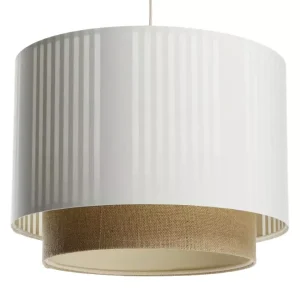 Lampa wisząca DUO LAMI LINE 60 biała/jutowa 417271